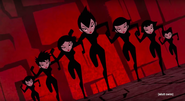 Ashi (center) along with her sisters.