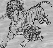 Reconstruction of the extinct "tigerman" type.