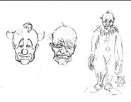 Concept art for Pennywise in 1990