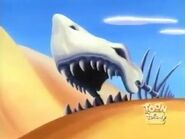 The Shark after it was killed and eaten by unnamed creatures.