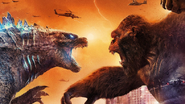 Godzilla fighting Kong in Godzilla vs. Kong.
