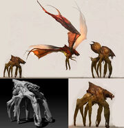 Concept arts of the mutos, giving them more insect like traits.
