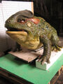 An animatronic of a toad.