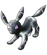 Beta design of Umbreon. He was originally going to be a Poison-type, but was later changed to the new Dark-type.