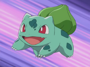 A Bulbasaur with heart-shaped spots on her forehead.
