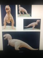 A sculpture of the juvenile v-rex.