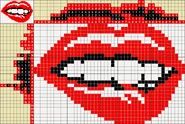 Colored Nonograms, Colored Nonograms by belko61 Part 1, Coral lips (45x30)