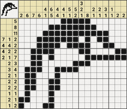 Black-and-White Nonograms, Miniatures Part 1, Goose (18x15)