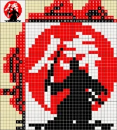 Colored Nonograms, Golden Mean Colored, Samurai (29x34)