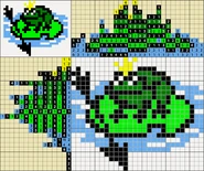 Colored Nonograms, Golden Mean Colored, Frog Princess (28x24)