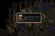 Demon of ignorance gimmick - text.