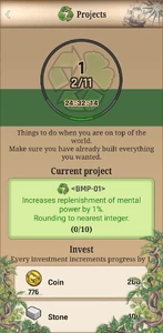 Investment progress.