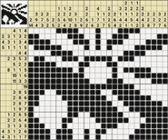 Black-and-White Nonograms, 25-30, Sunrise (25x20)