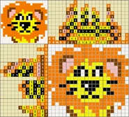 Colored Nonograms, Colored Nonograms by belko61 Part 3, Lion (22x20)