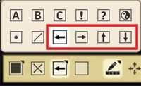 Either one out of four arrows can be chosen as a mark. The game will automatically select the correct arrow when you start dragging.