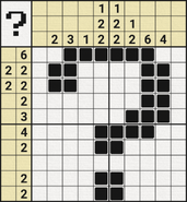 Black-and-White Nonograms, 10x10, Question mark