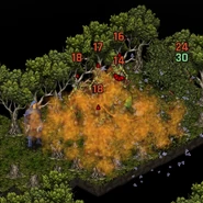 Flamethrower used in dungeon.