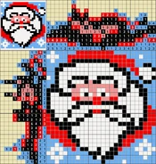 Colored Nonograms, Golden Mean Colored, Santa Claus (26x27)