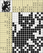 Black-and-White Nonograms, 15-20, Catmint (15x20)