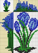 Colored Nonograms, Colored Nonograms by belko61 Part 2, Crocuses (33x55)