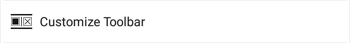 Customize Toolbar button