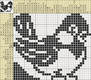 Black-and-White Nonograms, 30-50, Sparrow (35x30)