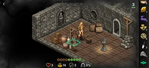 Spider is behind cage - almost impossible to hit it without activating tile-tapping mode.