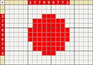 Colored Nonograms, Colored Nonograms Beginner, Japan flag (19x13)