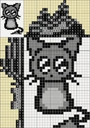 Colored Nonograms, Golden Mean Colored Part 2, Anime Cat (25x34)