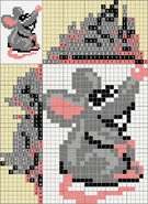 Colored Nonograms, Golden Mean Colored, Little Rat (25x33)