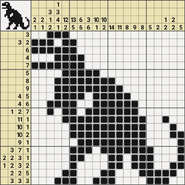 Black-and-White Nonograms, 20x20, Dino