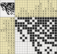 Black-and-White Nonograms, Miniatures Part 1, Sakura (17x15)