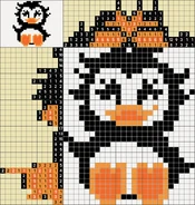 Colored Nonograms, Golden Mean Colored Part 2, Baby Penguin (25x30)
