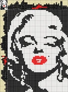 Colored Nonograms, Colored Nonograms by belko61 Part 3, Marilyn Monroe (55x75)