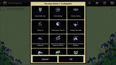 Nonogram Test select categories
