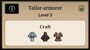 Tailor at lvl. 3 is now "Tailor-armorer".