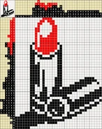 Colored Nonograms, Colored Nonograms by belko61 Part 1, Lipstick (35x45)