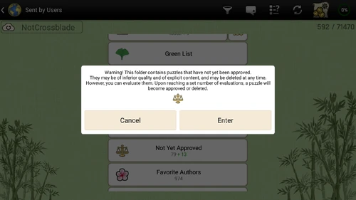 Not Yet Approved prompt.