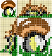 Colored Nonograms, Colored Nonograms by belko61 Part 3, Mushroom Picker's Dream (20x22)