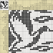 Black-and-White Nonograms, Golden Mean Part 3, Flying Duck (31x30)