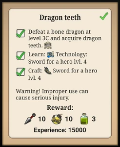 Dragon teeth (completed).