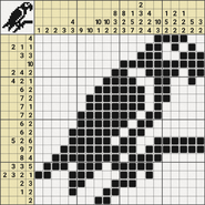 Black-and-White Nonograms, 20x20, Parrot