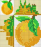 Colored Nonograms, Golden Mean Colored, Orange (27x32)