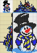Colored Nonograms, Colored Nonograms by belko61 Part 1, Funny snowman (30x50)