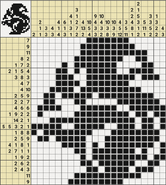 Black-and-White Nonograms, Golden Mean Part 2, Squirrel (22x24)