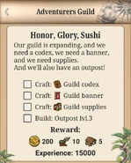 Honor, Glory, Sushi (in Quests).