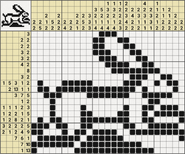 Black-and-White Nonograms, 25-30, Hare (25x20)