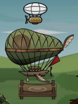 After the airship returns an icon of the airship is shown above it.