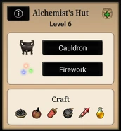 Firework button in the Alchemist's Hut.