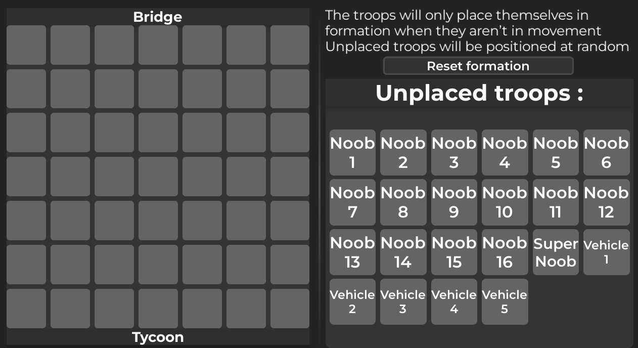 Formation System Noob Army Tycoon Wiki Fandom